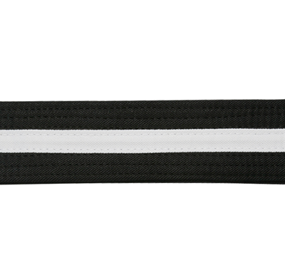 Black, White Striped, Double Wrap