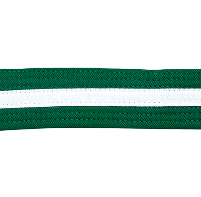 Green, White Striped, Double Wrap