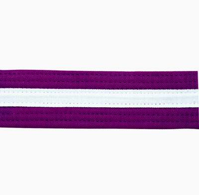 Purple, White Striped, Double Wrap