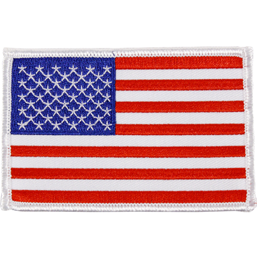 U.S.A. PATCH, WHITE
