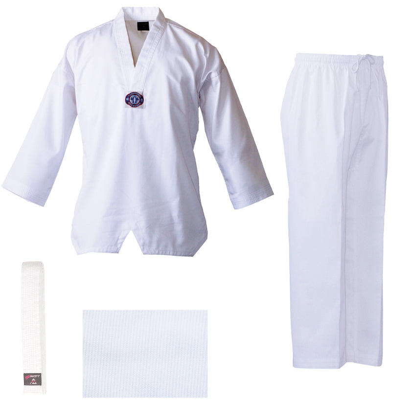 Royal V-Neck Uniform, White