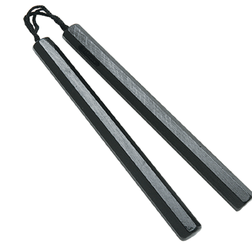 Black Octagon Nunchaku, Cord, 12