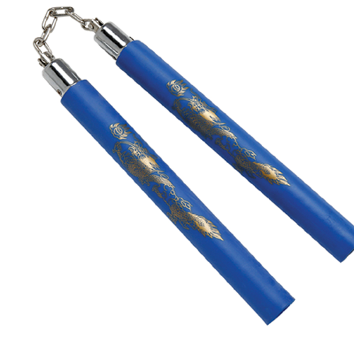 Foam Rubber Nunchaku, Ball Bearing, Blue