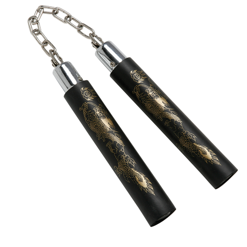 Foam Rubber Nunchaku, Ball Bearing, Black , 8